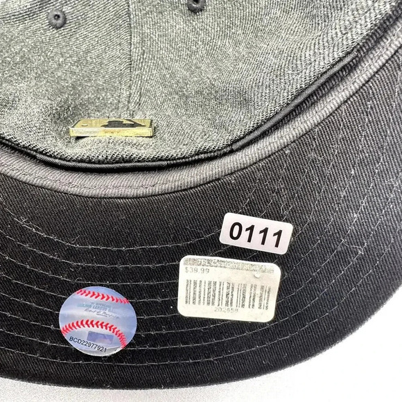 New Era Mens Hat 59Fifty Boston Red Socks MLB Flat Bill Fitted Charcoal 7 1/4 - Picture 6 of 6
